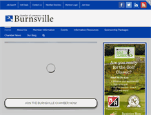 Tablet Screenshot of burnsvillechamber.com